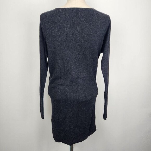 Lululemon Serenity Sweater Wrap Tunic Dress 6 Gray Reversible Cowl Neck W3408S - Picture 4 of 12